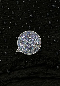 MALA Silver Glitter Planet Enamel Pin