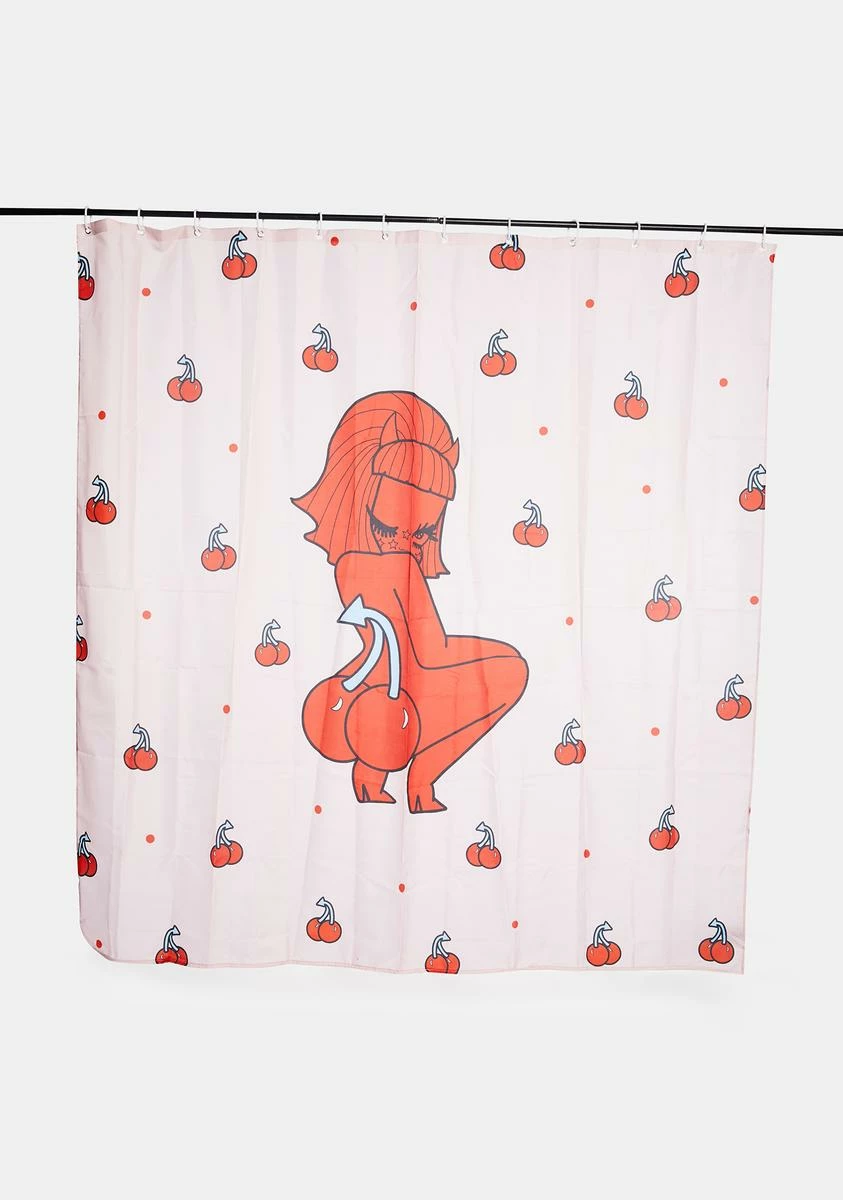 Valfre Lucy Cherry Bottom Shower Curtain 3 Valfre Lucy Cherry Bottom Shower Curtain