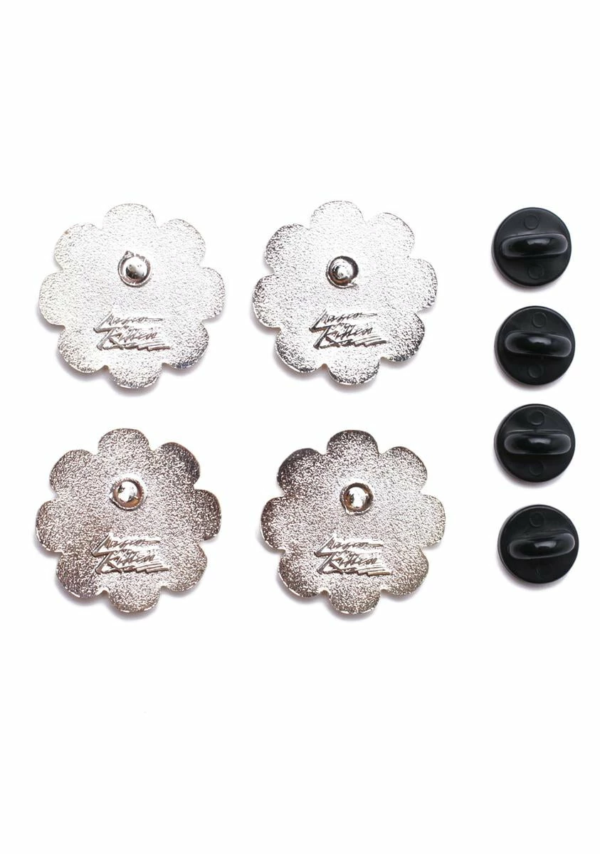 Laser Kitten Flower Pin Set 5 Laser Kitten Flower Pin Set - Image 3