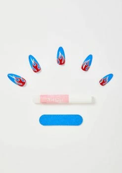 Lunar Tides Blue Flame Press On Nails -T.U.K. Sales Store 1pI4rWkgZWOK9PT35DkxlLZb0a7l7lms 24