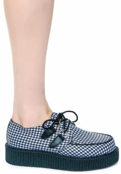 T.U.K. Houndstooth Round Low Creeper