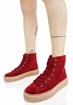 Public Desire Bordeaux Iyla Hi Top Creeper Sneakers -T.U.K. Sales Store 42ahenSRECuVdVC1CqvjEhBV2A5huww2 24