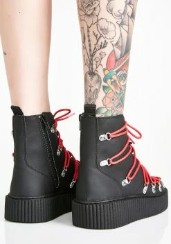 T.U.K. Vegan Multi-Lace Casbah Boots -T.U.K. Sales Store 462KqD7TZpGd553maKxYN7gffyYK3hZO 24