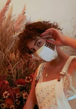 Dolls Kill X Holly Hobbie Stitched With Love Face Mask And Scrunchie Set