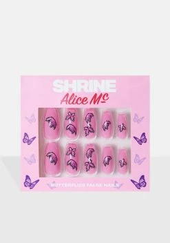SHRINE X Alice MC Butterflies False Nails