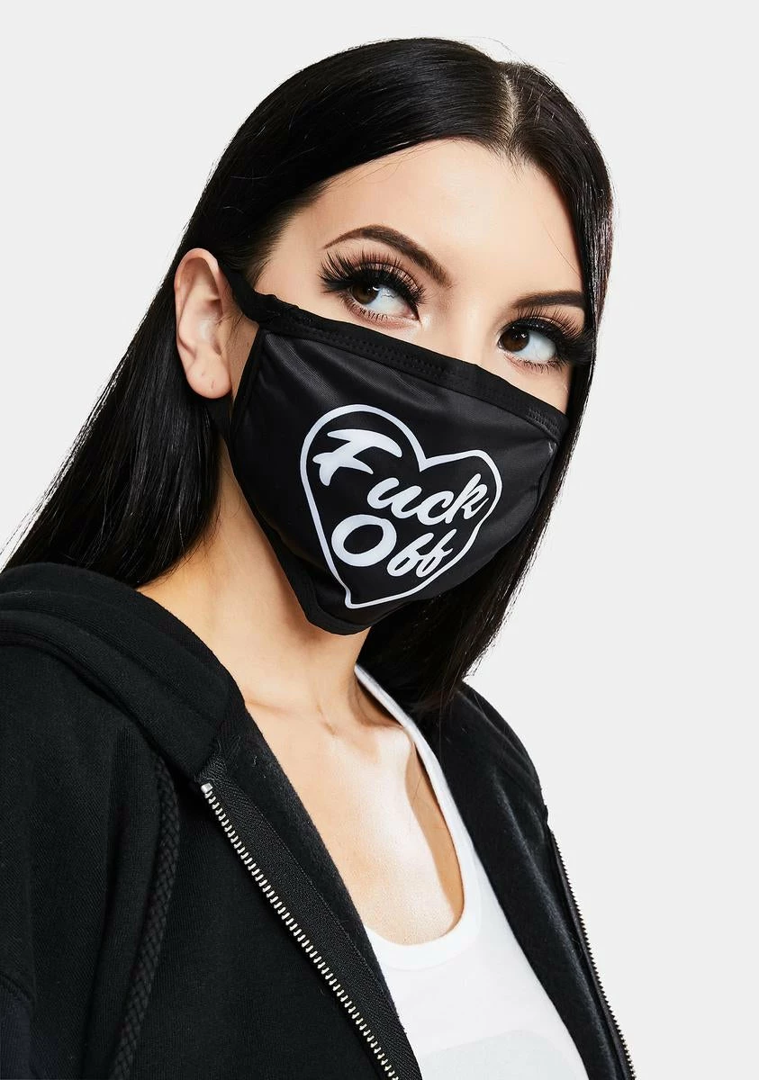Too Fast F Off Heart Face Mask 4 Too Fast F Off Heart Face Mask - Image 2
