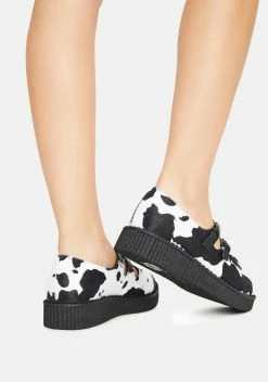 T.U.K. Cow Print 3 Strap Mary Jane Creepers -T.U.K. Sales Store 5ElNRnednOkZ8AbsL3iBSQkxPXokMVS3 24