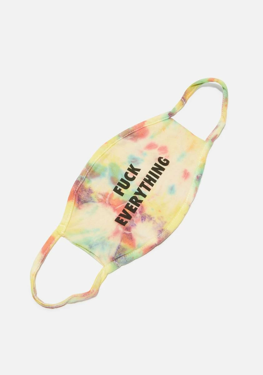 Kill Brand Fuck Everything Yellow Tie Dye Face Mask 4 Kill Brand Fuck Everything Yellow Tie Dye Face Mask - Image 2