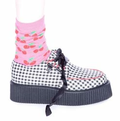 T.U.K. Gingham Heart D-Ring Mondo Creeper
