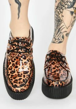 T.U.K. Patent Leopard Lace Up Creepers -T.U.K. Sales Store 8jvTtj7AAKhC4qVE1EqV2jTXIp2PaY9Z 24