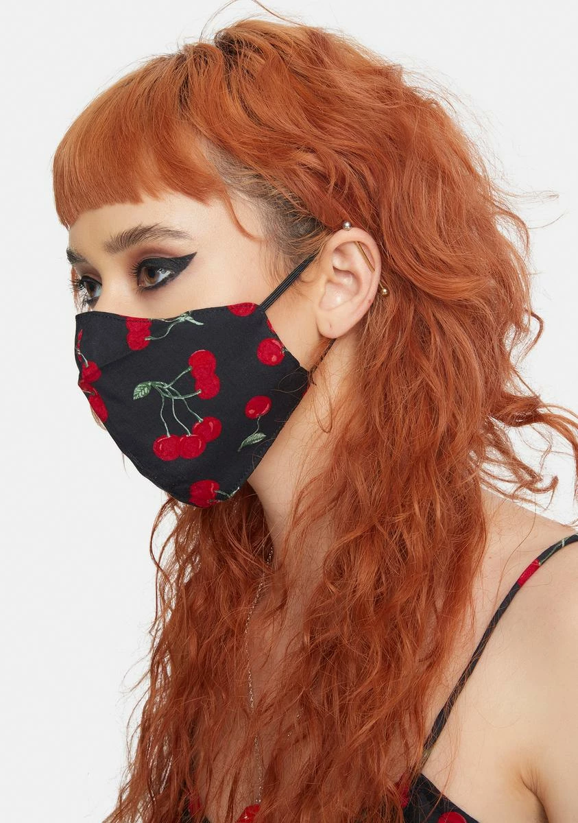 Motel Black Cherry Face Mask 4 Motel Black Cherry Face Mask - Image 2