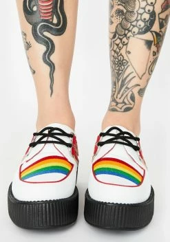 T.U.K. White N' Rainbow Viva Mondo Creepers -T.U.K. Sales Store 8tJ68lm7nLs3hBQHuptHLQAJk3oBLfF9 24