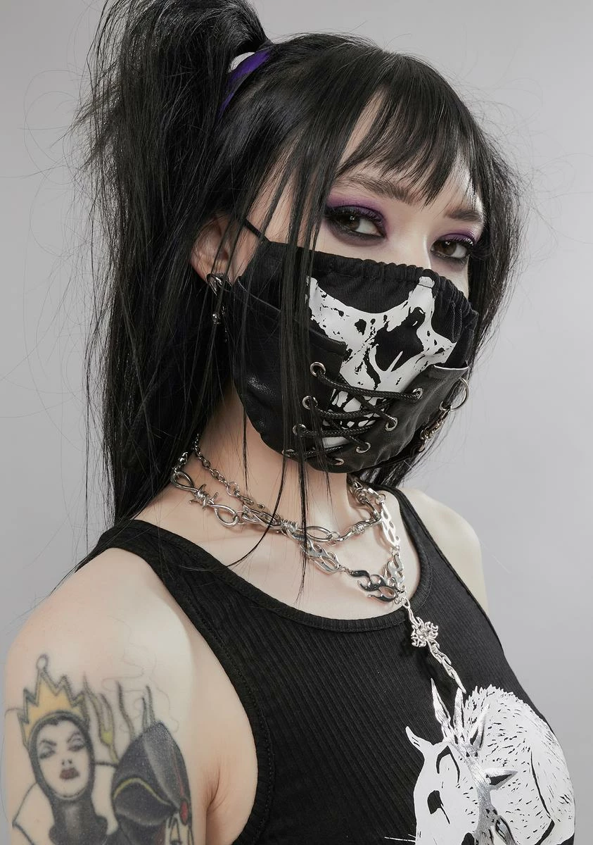 Widow Living Dead Skeleton Face Mask 4 Widow Living Dead Skeleton Face Mask - Image 2
