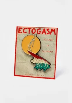 ECTOGASM Surfer Skeleton Pin