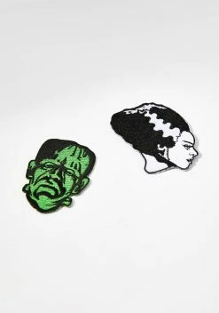 Rock Rebel Frankenstein And Bride Patch Set