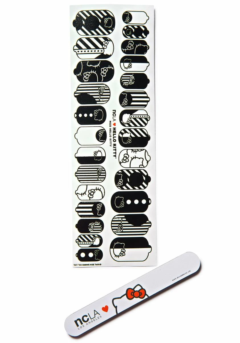 NCLA Mod Hello Kitty Nail Wraps 5 NCLA Mod Hello Kitty Nail Wraps - Image 3