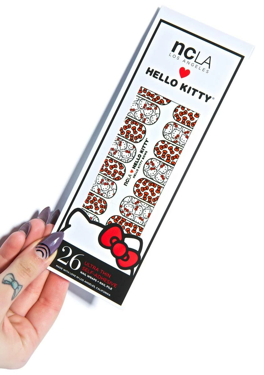 NCLA Hello Kitty Bows Nail Wraps 4 NCLA Hello Kitty Bows Nail Wraps - Image 2