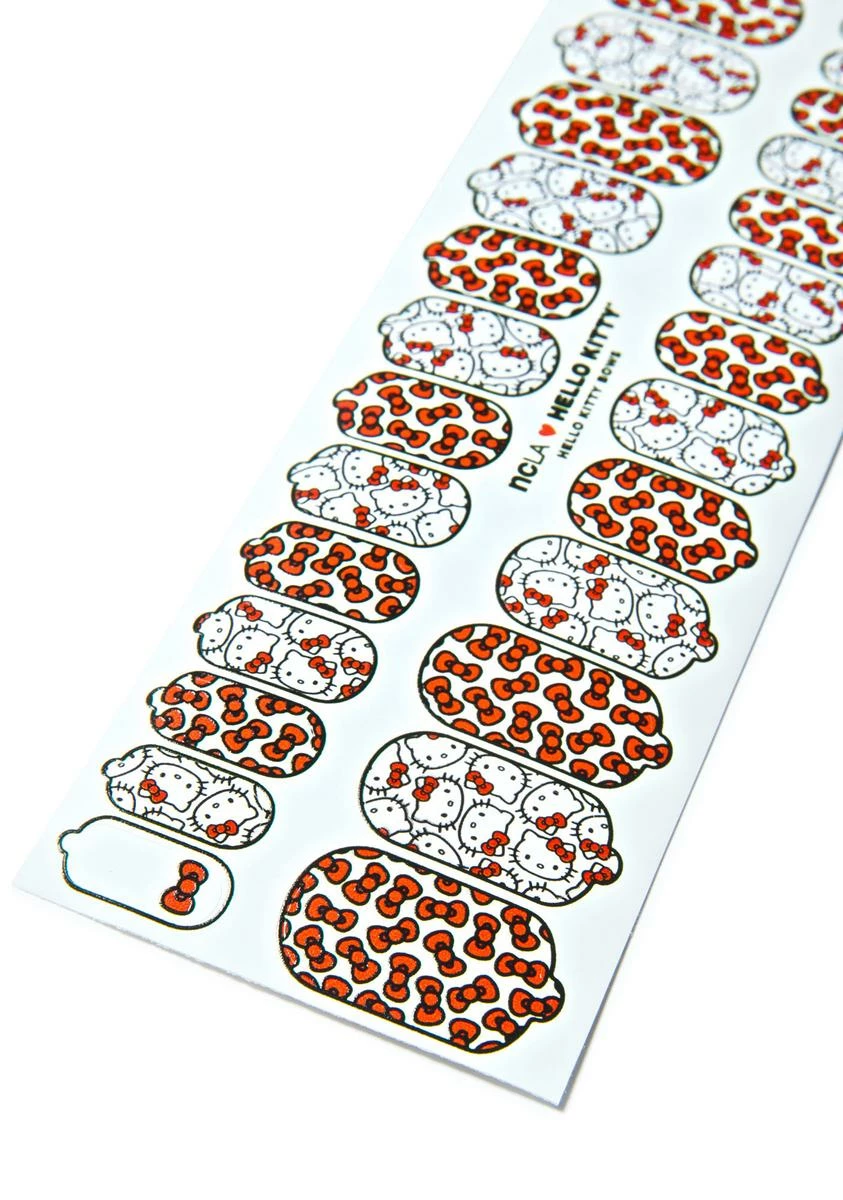 NCLA Hello Kitty Bows Nail Wraps 5 NCLA Hello Kitty Bows Nail Wraps - Image 3