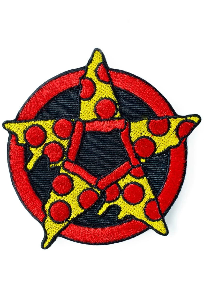 Sourpuss Clothing Pizza Pentagram Patch 4 Sourpuss Clothing Pizza Pentagram Patch - Image 2