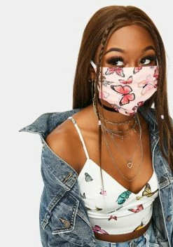 X_PTLHZ Soft Fluttering Wings Face Mask