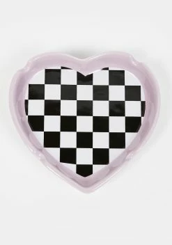 A Shop Of Things Checkerboard Heart Ash Tray