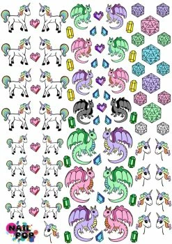 Nail Pop RPG Fantasee Water Slide Decals