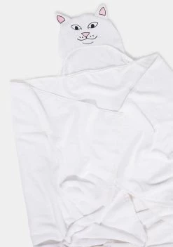 RIPNDIP White Lord Nermal Hooded Bath Towel