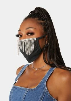 Rad + Refined Disco Rhinestone Face Mask