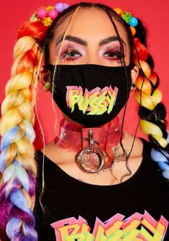 Club Exx Here Kitty Kitty Face Mask