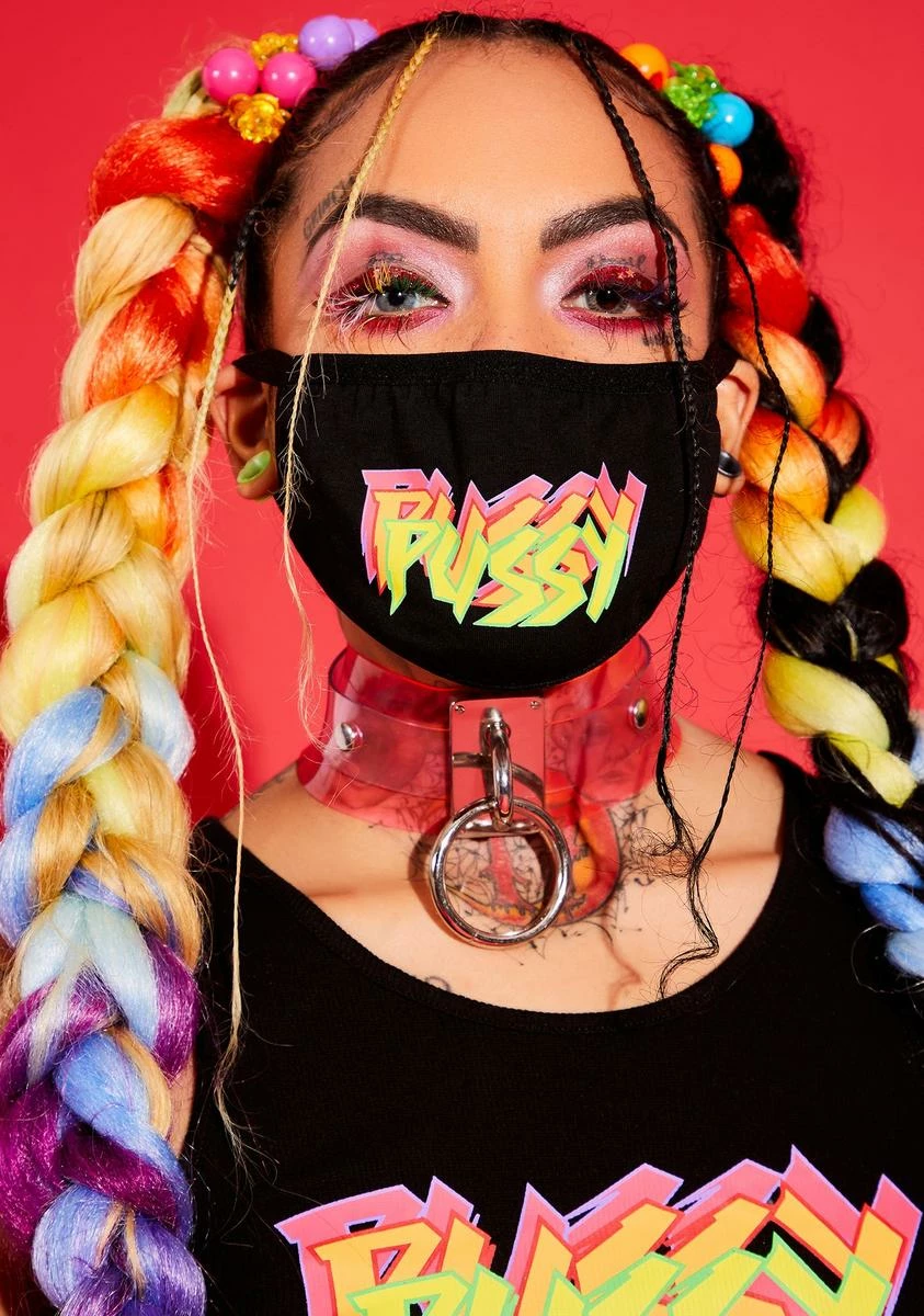 Club Exx Here Kitty Kitty Face Mask 3 Club Exx Here Kitty Kitty Face Mask