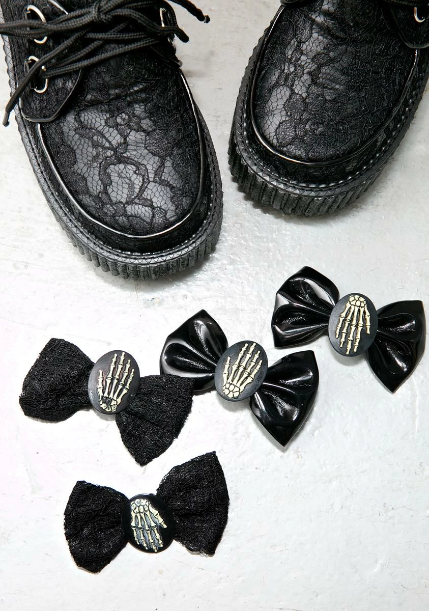 Demonia Elvira's Bow Lace Ceepers 4 Demonia Elvira's Bow Lace Ceepers - Image 2