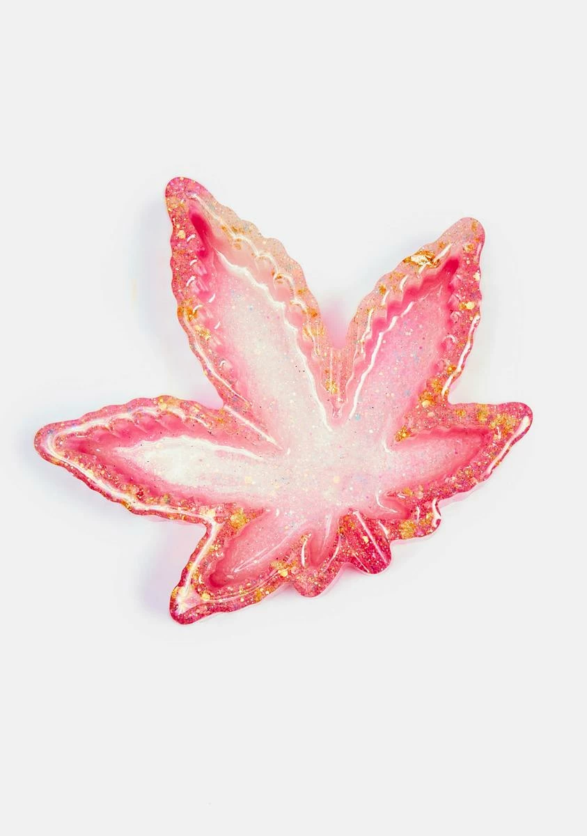 Golden Goddess Accessories Happy Leaf Ash Tray 3 Golden Goddess Accessories Happy Leaf Ash Tray