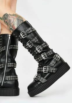 Current Mood Defined Attitude Buckle Creepers