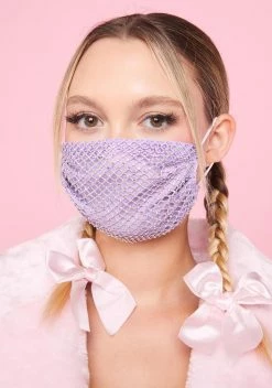 X_PTLHZ Magic Blizzard Bold Rhinestone Face Mask