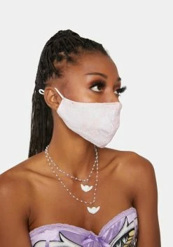 X_PTLHZ Blush Refined Taste Lace Face Mask