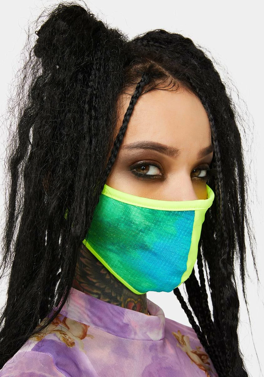 X_ONE BY ONE Lush All Mixed Up Tie Dye Face Mask 4 X_ONE BY ONE Lush All Mixed Up Tie Dye Face Mask - Image 2