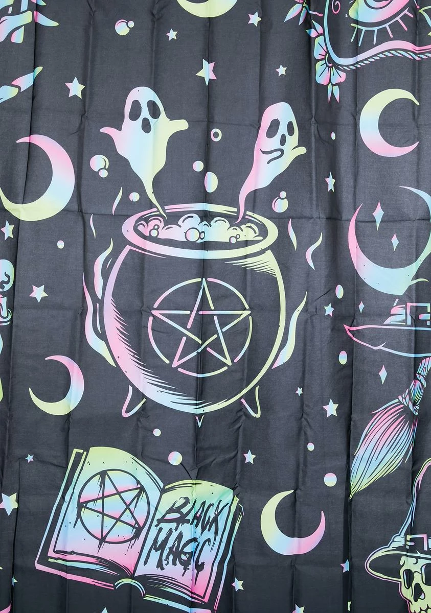 Too Fast OMG! Ghost Shower Curtain 4 Too Fast OMG! Ghost Shower Curtain - Image 2