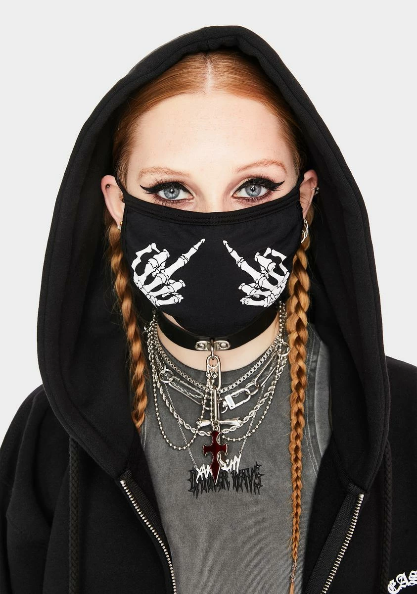 Kreepsville 666 Skeleton Middle Finger Face Mask 5 Kreepsville 666 Skeleton Middle Finger Face Mask - Image 3