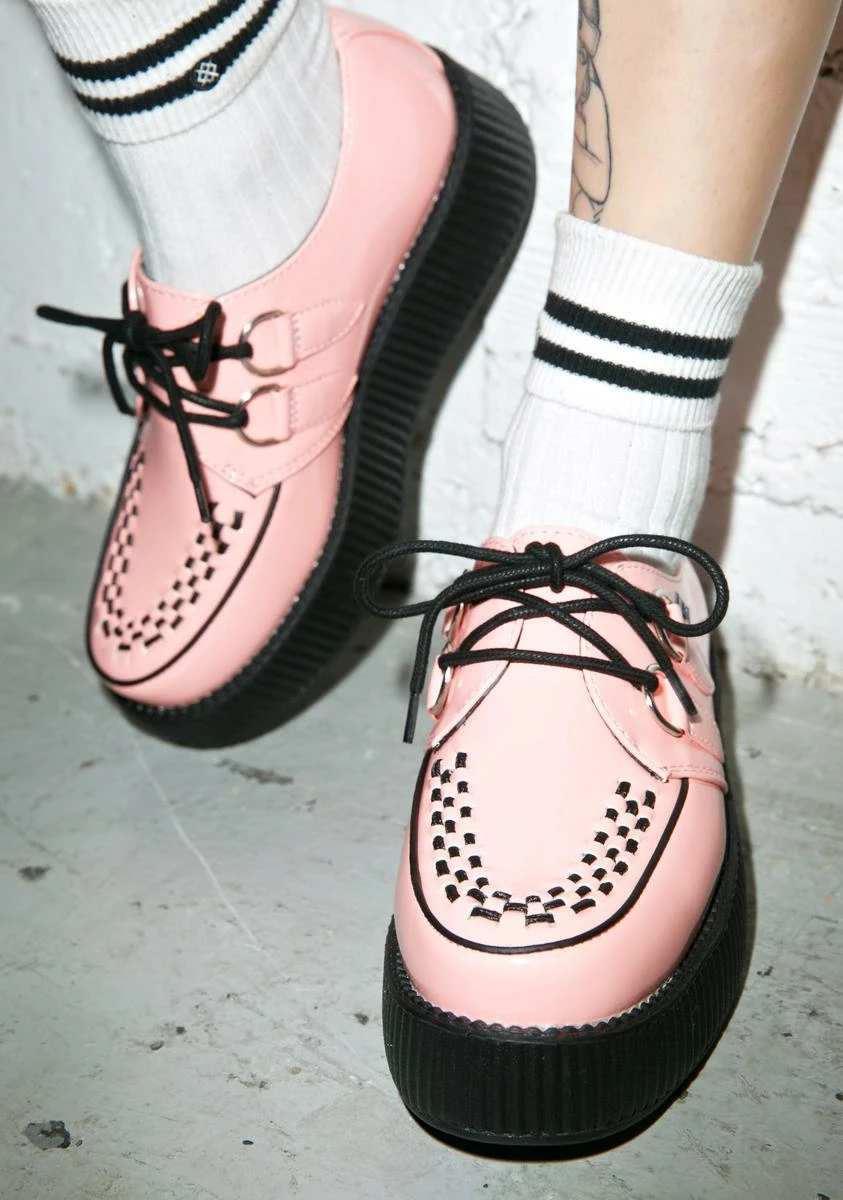 T.U.K. Peachy Pink Patent Viva Mondo Creepers 5 T.U.K. Peachy Pink Patent Viva Mondo Creepers - Image 3