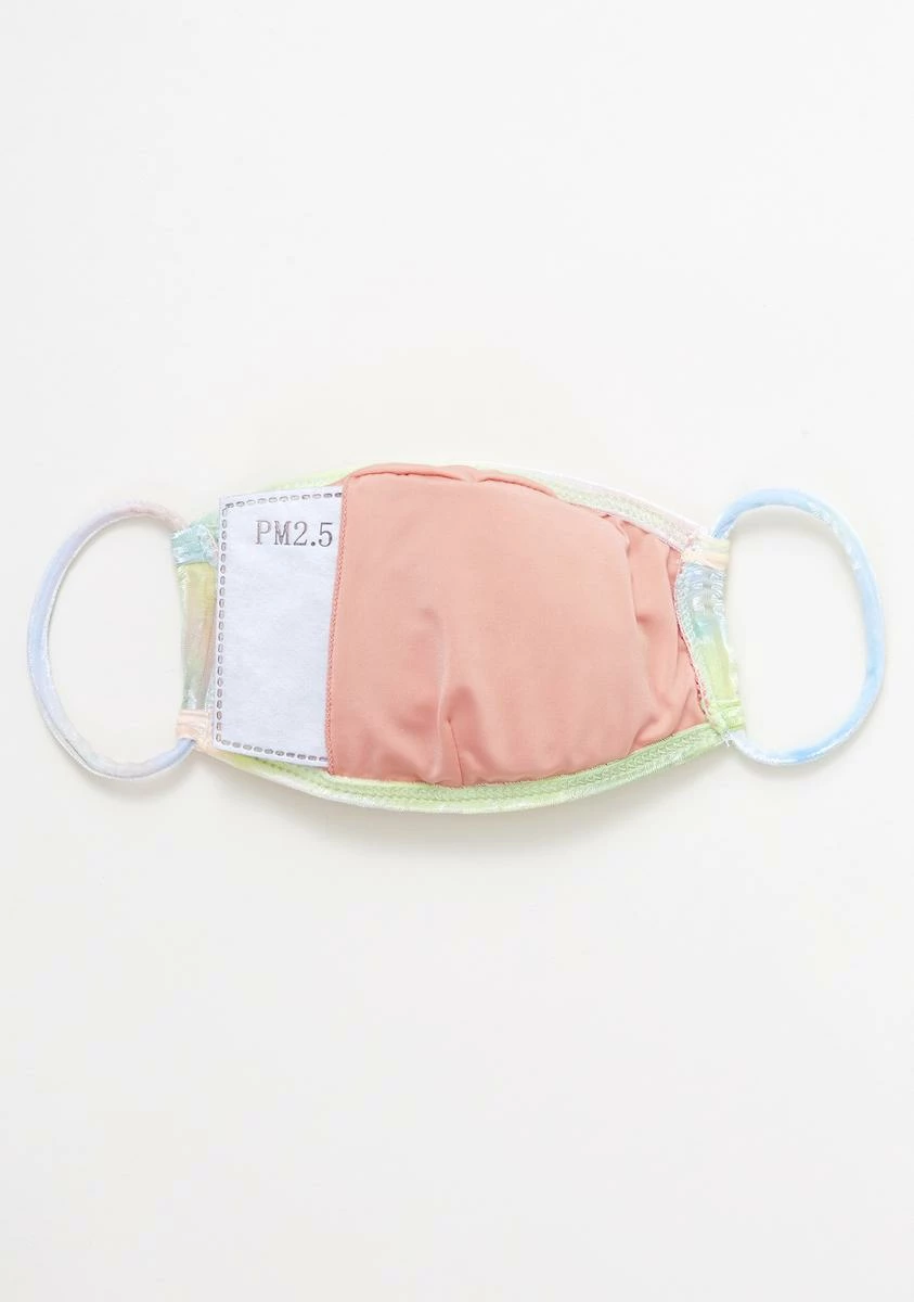 Dippin' Daisy's Candy Tie Dye Velvet Face Mask 4 Dippin' Daisy's Candy Tie Dye Velvet Face Mask - Image 2