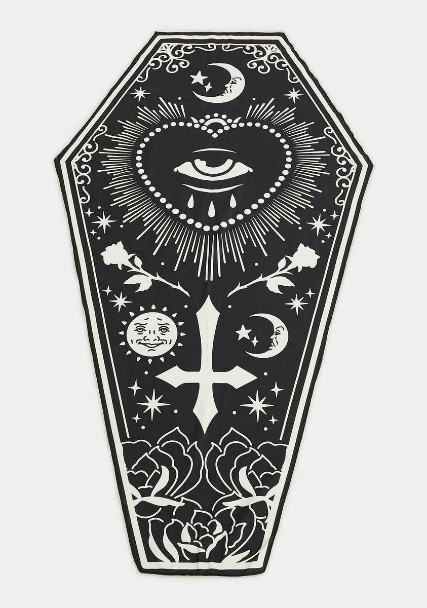 Too Fast All Seeing Eye Coffin Shaped Beach Towel 3 Too Fast All Seeing Eye Coffin Shaped Beach Towel