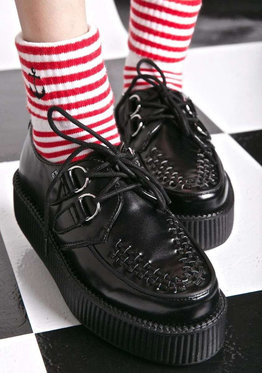 T.U.K. Black Leather Viva Mondo Creepers 3 T.U.K. Black Leather Viva Mondo Creepers