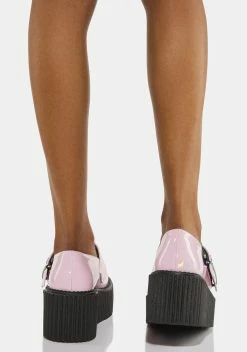 Demonia Pink Holographic Creeper-230 Platform Mary Janes -T.U.K. Sales Store RiH3PGzlbQH43EcPJIrN3Y83I2JlAKz1 24
