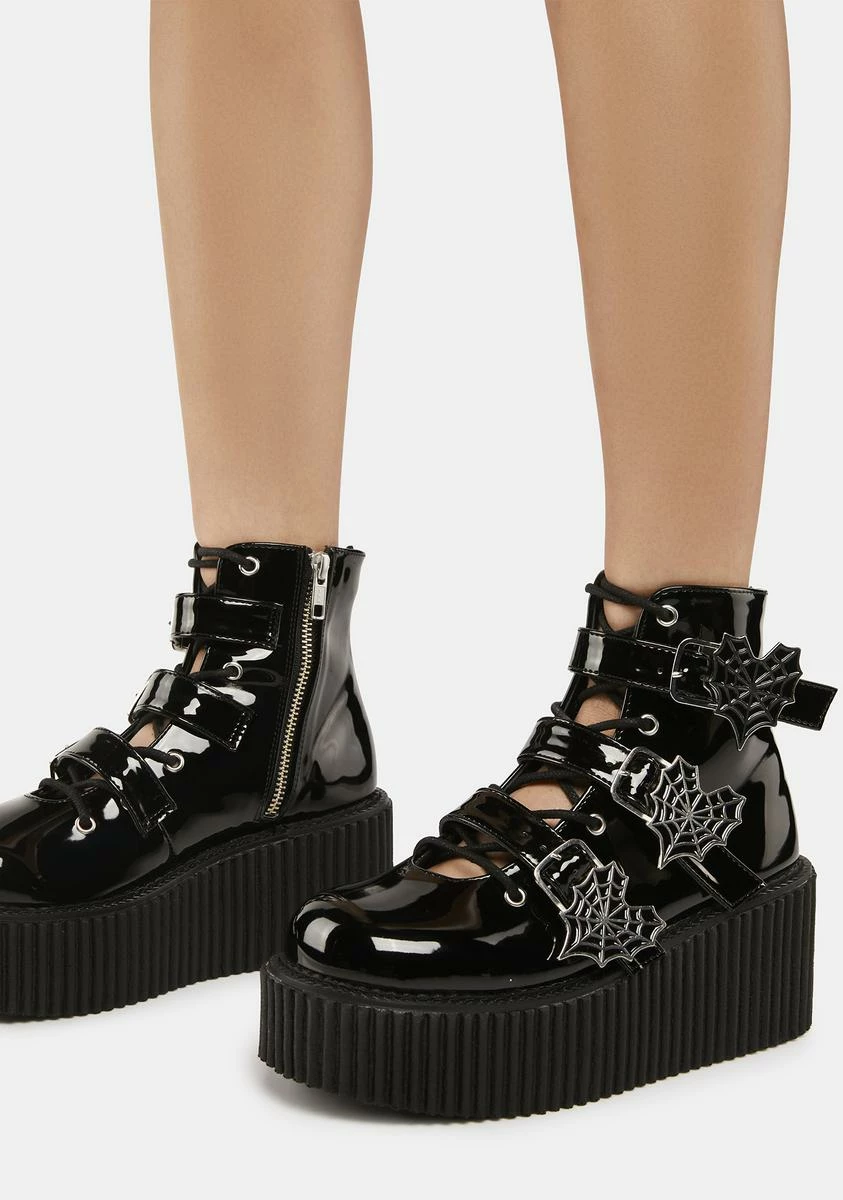 Demonia Patent Creeper-260 Web Creepers 3 Demonia Patent Creeper-260 Web Creepers