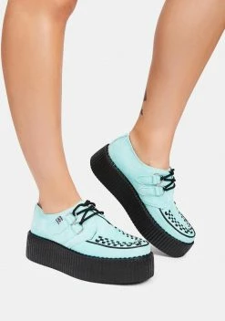 T.U.K. Mint Suede D-Ring Interlace Creepers