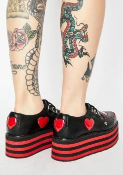 T.U.K. Heart Striped Platform Creepers -T.U.K. Sales Store SPXhjpBVvf9nGgclnX7tSAKTjjtVHpP2 24