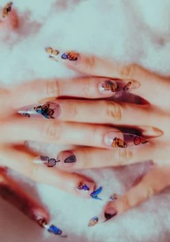 RAVE NAILZ Clear Butterfly Press On Nailz