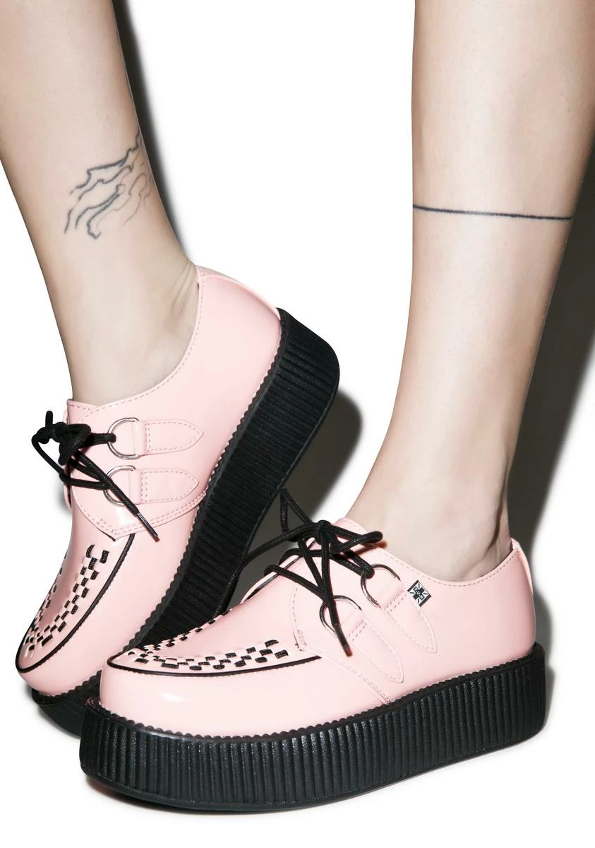 T.U.K. Peachy Pink Patent Viva Mondo Creepers 4 T.U.K. Peachy Pink Patent Viva Mondo Creepers - Image 2
