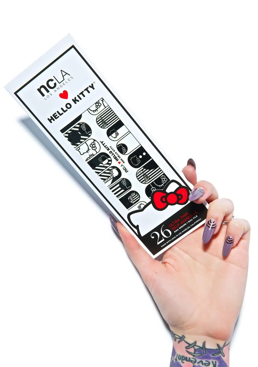 NCLA Mod Hello Kitty Nail Wraps 6 NCLA Mod Hello Kitty Nail Wraps - Image 4