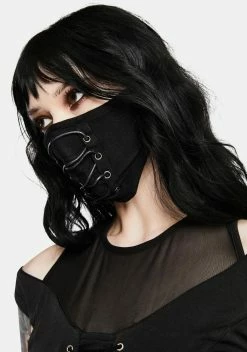 PUNK RAVE Daily Punk Lace-Up Face Mask
